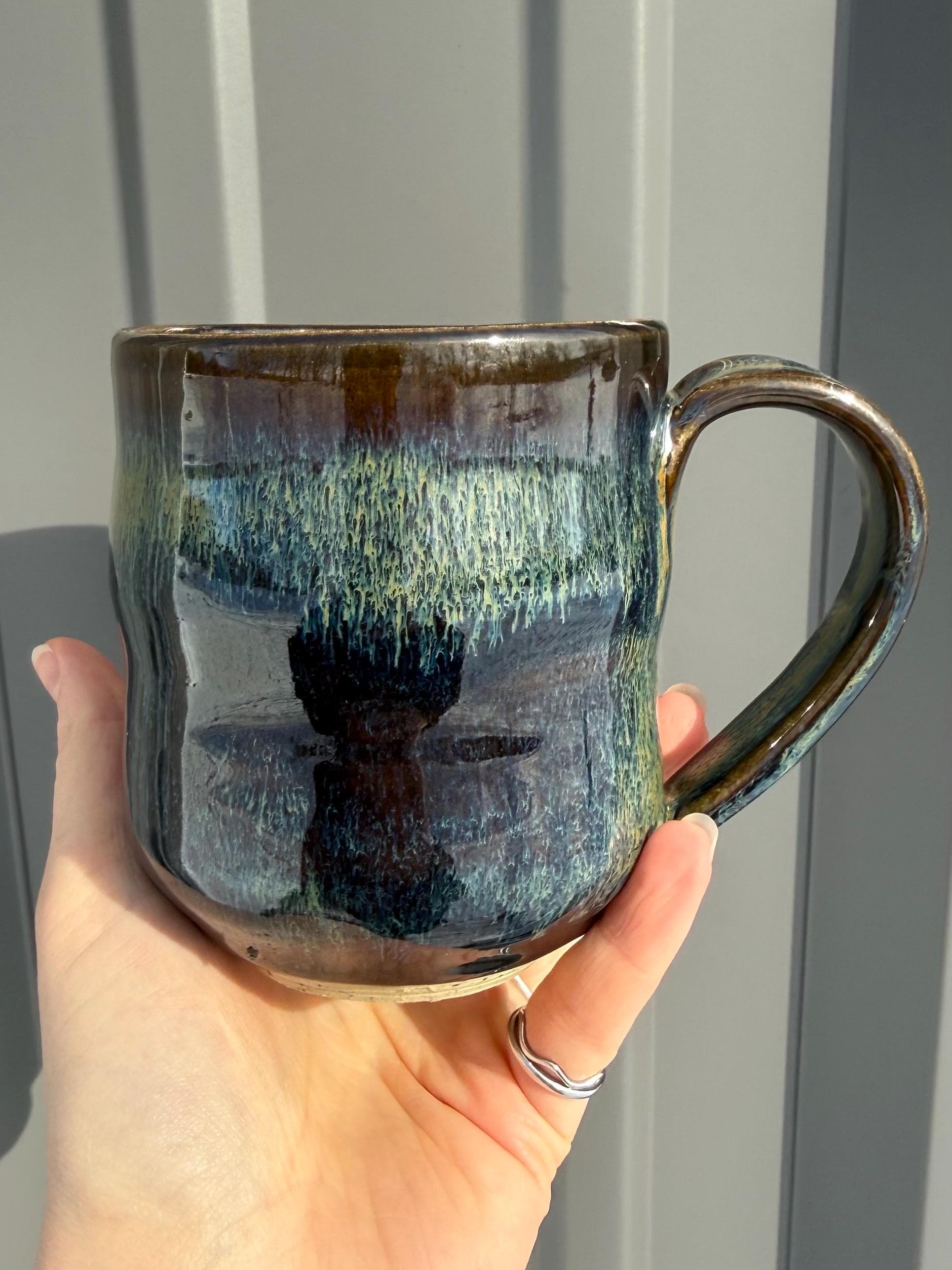 Mossy Bubble Mug Handmade